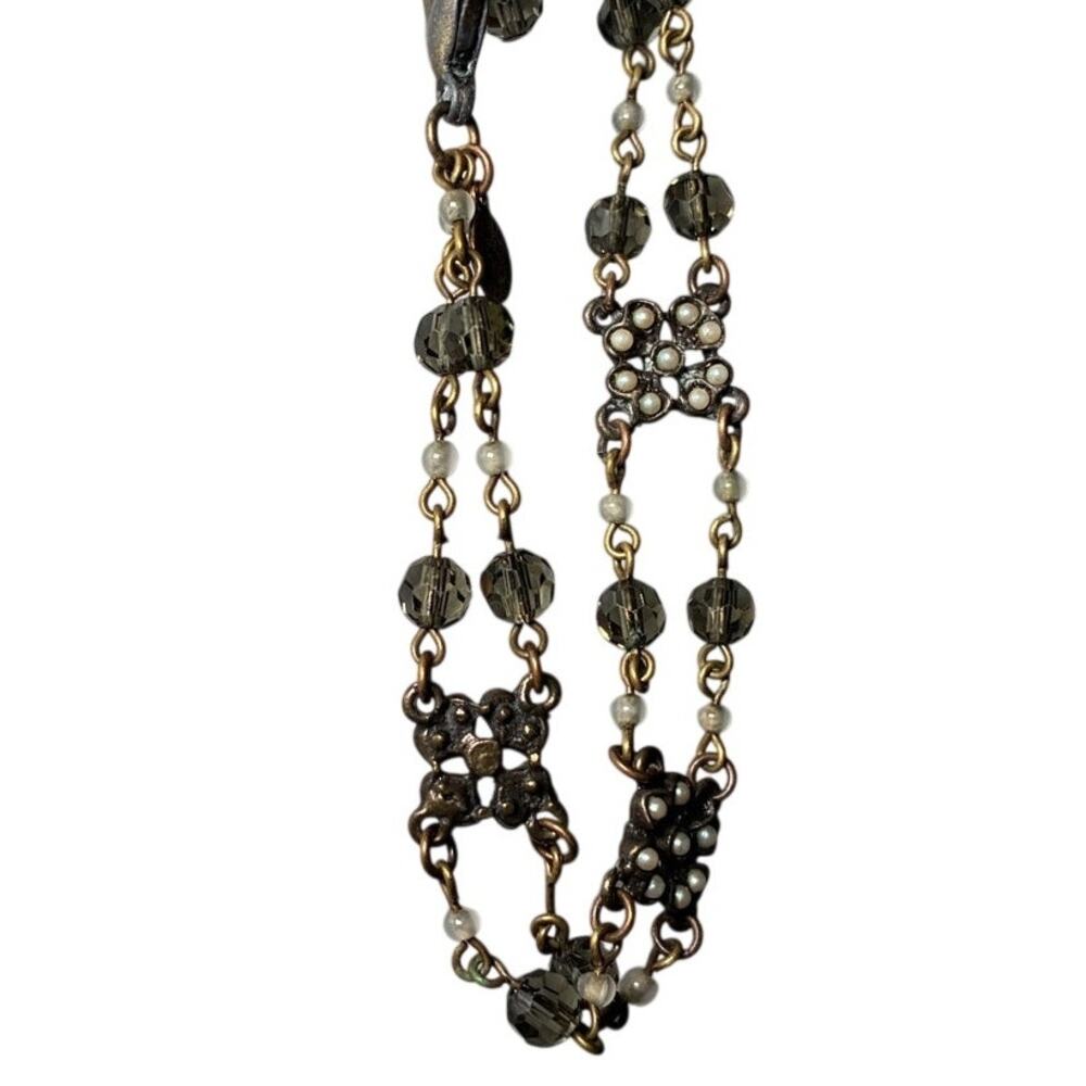 Vintage Y2K David Aubrey - Floral Beaded Bracelet